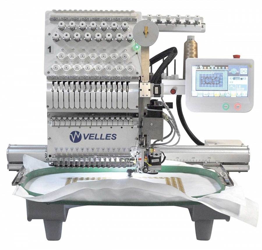 VELLES VE 21C-TS (Touch screen) Промышленная одноголовочная компактная вышивальная машина